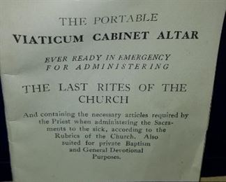 Viaticum Cabinet Altar Last Rites