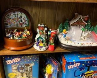 M & M Christmas music box and other collectibles