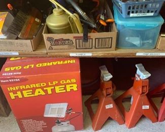 Heater, jacks, etc.