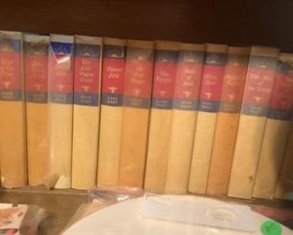 set of 64 Zane Grey novel