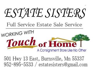 ESTATE SISTERS ,  Is a full Service Professional Estate Sales company.  Estate Sisters  provides turnkey services  for those who need to liquidate their property be it a death of a loved one,   transitioning a loved one,  a divorce, or down sizing / moving  to a new residence.   
Estate Sisters takes the  personal approach,  handling personal property with care so that each client will 
receive the maximum benefit. Contact us for a Free in home consultation.
