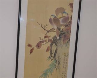 Chinese silk art panel 