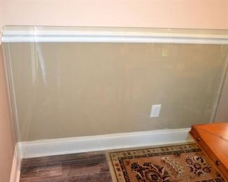 Glass beveled edge table top 5 x 3.5ft, thick rounded beveled edges