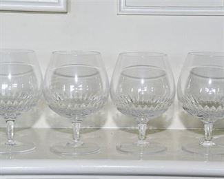 25. Set of Four 4 Cut Crystal Brandy Snifters