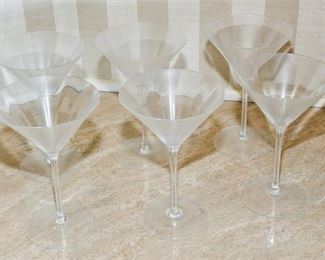 31. Set of Six 6 Martini Glasses