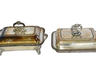 32. Two 2 Silver Plate Serving Dishes