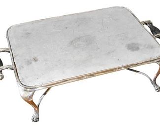 35. English Sheffield Silver Plate Warming Stand