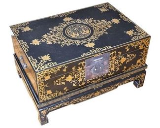 53. Chinese Painted Chest on Stand