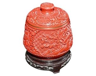 89. Chinese Cinnabar Lacquer Jar