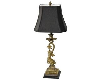 123. Neoclassical Dolphin Themed Lamp