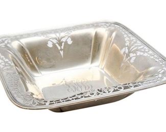 142. Antique Sterling Silver Serving Tray
