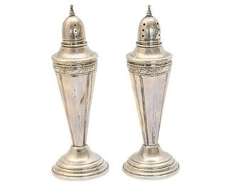143. Pair of Sterling Silver SP Shakers