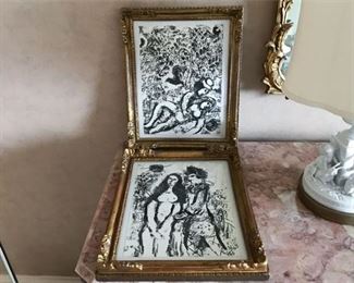 160. Two 2 Marc Chagall Prints FRAMED
