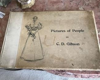 161. Antique 1897 C.D. Gibson Illustrations Book