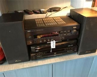 166. Yamaha Stereo Receiver wSony CD Player, Mirage Speakers