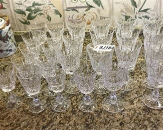 180. 26 Piece WATERFORD Kylemore Crystal Wine Glass Lot