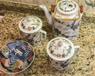 181. Asian Four 4 Piece Ceramics Lot Tea Set
