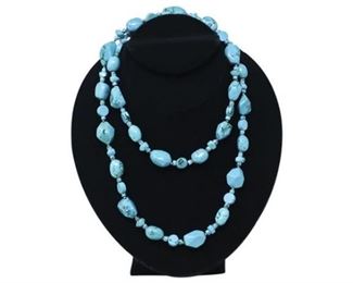 190. Turquoise Sterling Necklace