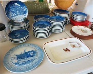 Bing & Grondahl Christmas & Mother's Day plates, Tealeaf Ironstone pieces
