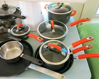Rachel Ray cookware set, misc. pans, kettles