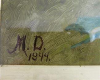 Signed Pansy print (M. D., 1899)