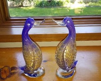 Morano glass birds