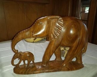 Large African, handmade elephants