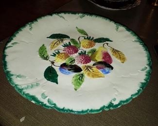 Italian, hand painted cake plate
