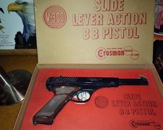 Crossman, slide lever action BB pistol. V-300  rare