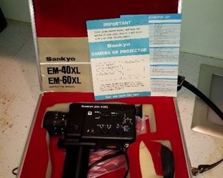 Vintage sankyo movie camera