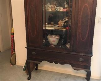Antique China Hutch 61 t x 43 wx 15.5 d