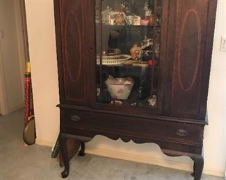 Antique China Hutch 61 t x 43 wx 15.5 d 