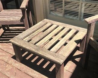Wooden patio set