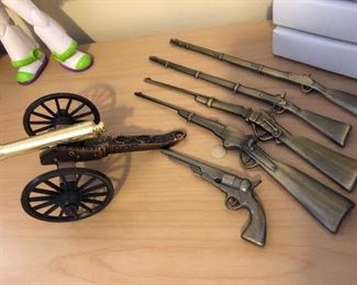 Miniature civil war firearms replicas