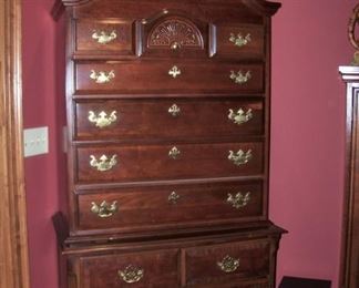 Mahogany highboy - one of two