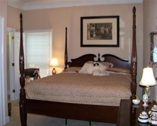 King size 4 post bed