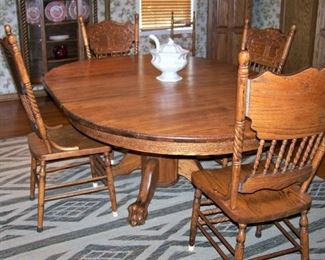 Oak table and chairs