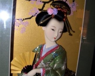 Geisha girl, framed