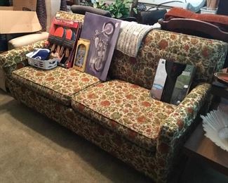 Sofa and collectible items
