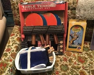 Roy Rogers & Trigger game, table tennis game sets