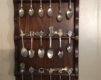 Collectible spoons and display