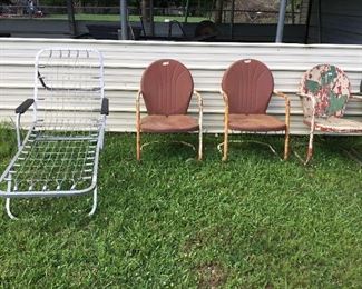 Vintage metal chairs