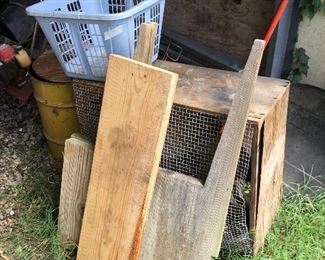 Lots of Wood throughout the Outside area