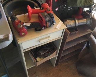 Shelves and small cabinet - drills