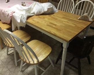 ONE OF 3 NEWER TABLES AND CHAIRS