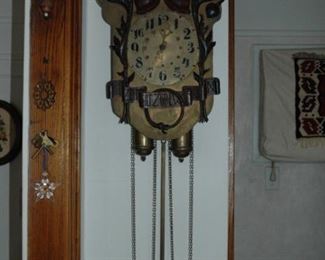 Antique German Art Nouveau style wall clock 