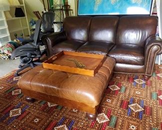 Large Hancock and More Leather Sofa. 