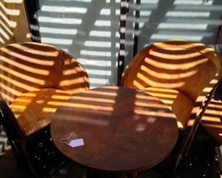 Leather Table and Chairs 