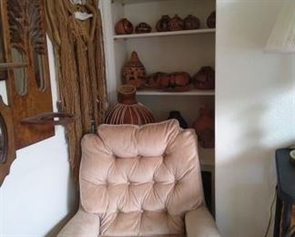 Arm Chairs and Pottery 