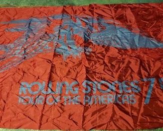 1975 Rolling Stones Tour of the Americas Concert Banner